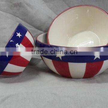 "Pinsun"set of 3pcs bowl,porcelain rice bowl,ceramic soup bowl,ceramic popcorn bowl