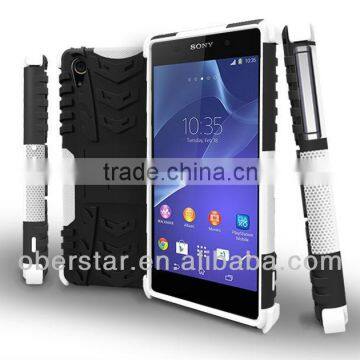 2014 Cool Anti-shock For Sony Xperia Z2 Hybrid Heavy Duty Armor Hard Case Factory Supply