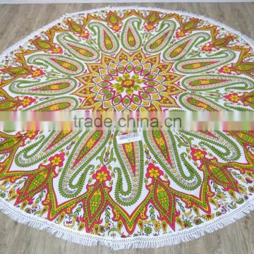 Hippie Round Towel Mandala Beach Throw Tassel Boho Turkish Towels