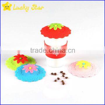 Sun Flower Silicone coffee mug lid ceramic cup cover