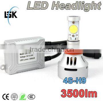 Strong 2 years warranty !! high power 4s car led headlight h9 with 5 color available DIY freely