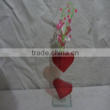 heart shape glass tube vase,gorgeous designs vases