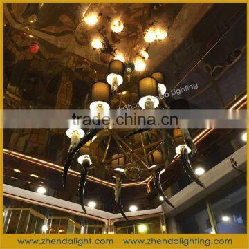 hotel art decor gold finished metal chandelier with special design