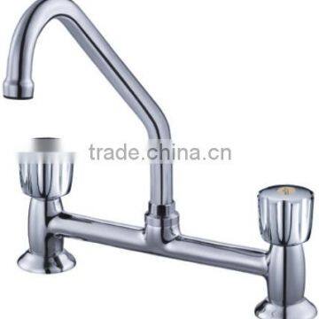 Wash basin mixer tap with stainless teel spout