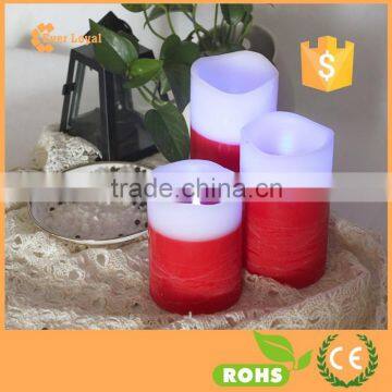 Everlasting Flameless Pillar LED Candle, Wax Melted Edge with flameless wax candle