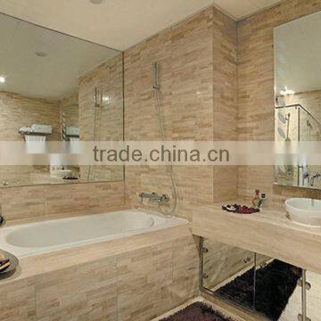 beige travertine bathroom wall covering panel