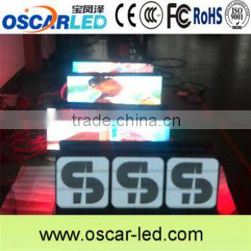 plastic wireless taxi led top light display Oscarled with CE certificate