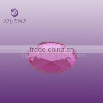 20*30mm Oval Shape Pink Mirror Glass Gemstone