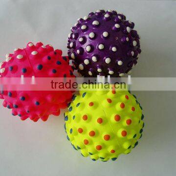 neon rubber spiky ball