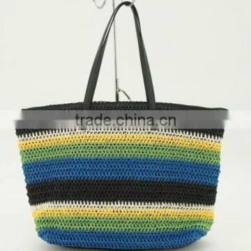 Paper Crochet Machine Made Straw Bag Big Tote Bag