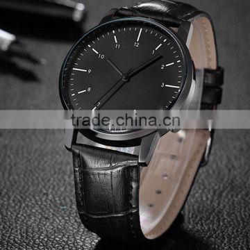 Japan quartz movement leather strap watch bands wholesale in guangzhou factory