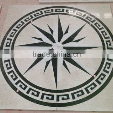 Natural stone masoic water jet pattern