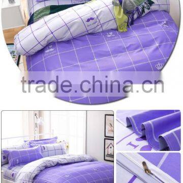 2015 Newest 100% polyester plaid bedding set