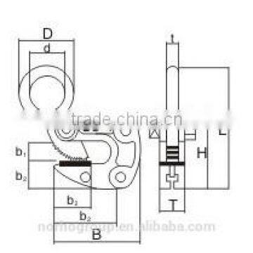 2015 High Performance HLC-B Type Steel Horizontal Lifting Clamps