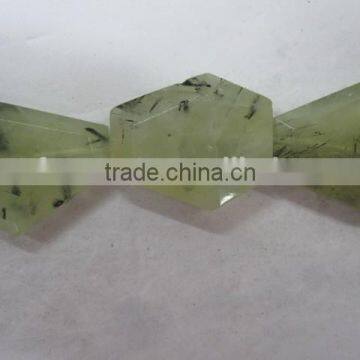 Wholesale Tumbled flat loosen faceted gemstone manufacturer prehnite