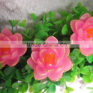 Pink Flower Shaped Candles
