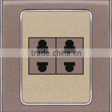 4pin wall socket 86*86 plastic and metal