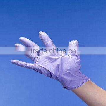 CE and ISO standard nitrile disposable glove for medical or food industry