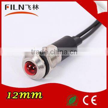 FL1M-12SC 12mm red led 220v signal lamp with 20cm AWG20 cable