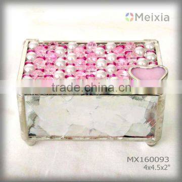 MX1600093 tiffany style stained glass heart shaped jewelry boxes for valentine gift