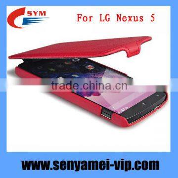 Manufacture Flip Cover For LG Nexus 5 Case Leather