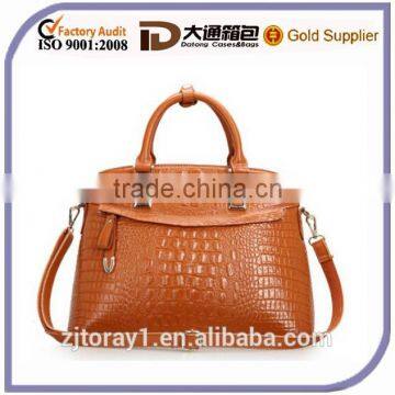 Hot sale fashion messenger women genuine leather shell bag crocodile bag