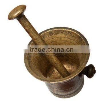 Mortar Pestle, Antique Brass Mortar Pestel