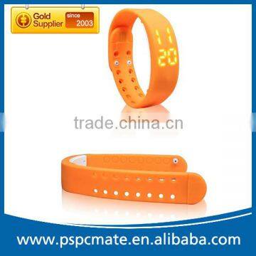 Silicon 3D Pedometer Calories Wristband Smart Watch with Sleep Monitor