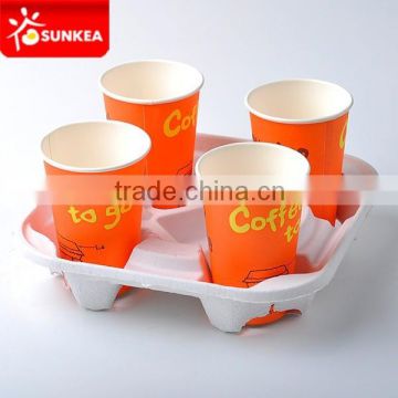 Cardboard cup holders, corrugated cup paper carrier, coffee carry tray