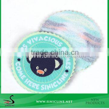 Sinicline Custom Made Round Woven Patch for Children's Outfits photo-5