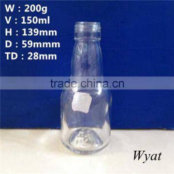 cheap 150ml glass oil sauce bottles