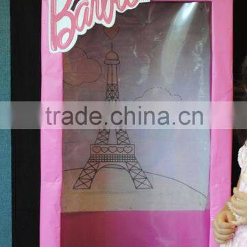 Customized paper type barbie doll box toys packaging box