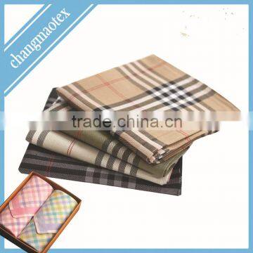 men's cotton yarn dye custom printed handkerchief