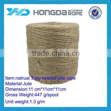 1.5mm X 1000ft Natural Jute cord ,jute rope for hop