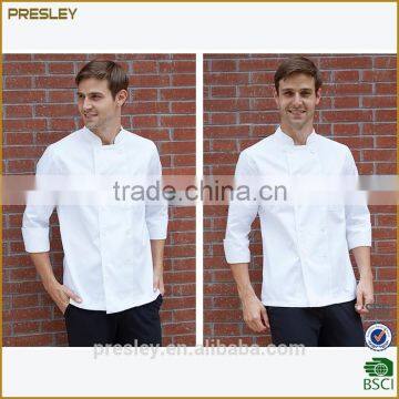 New Style Polyester Cotton Kitchen Clothing White Fit Chef Clothing Uniform photo-5