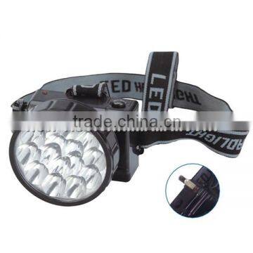 12LED Head Lamp Flashlight Hand Torch Lead-acid Battery Emengercy light flood light