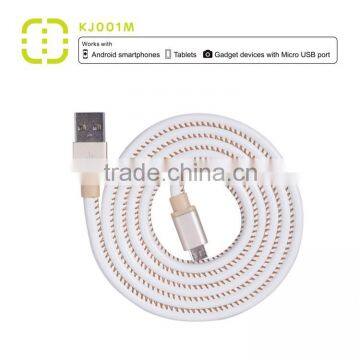 Walnut Micro Leather Charging Cable With Metal Housing photo-3