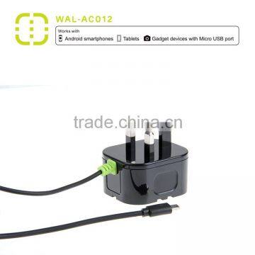 2.1A UK Wall Charger With Micro Cable Attached photo-2