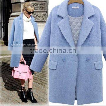 2015 winter fashion thickening Ladies wool cotton coat