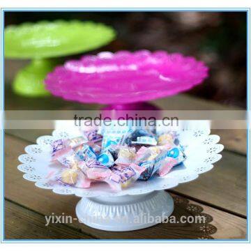 wholesale cheap wedding party metal round plates cake serving plate