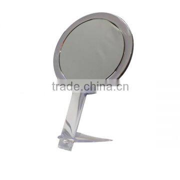 Transparent Acrylic framed double sided hand cosmetic mirror