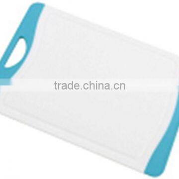 2014 NEW STYLE 100% FOOD WHITE AND BLUE GRADE PLASTIC CHOPPING BOARD