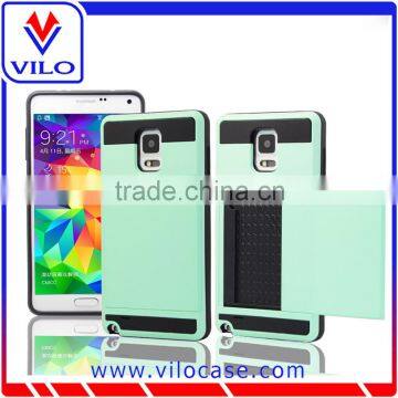 Cheapest With Hgih Quality Card Holder Tpu+pc 2 in 1 Hard Back Case for Samsung Note 4 photo-5
