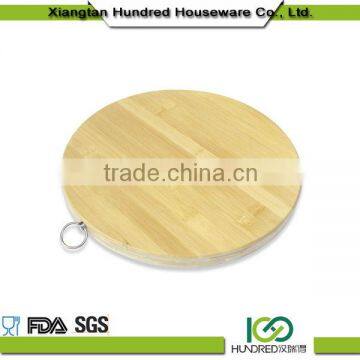 Popular Round Bamboo Cutting Board with Ring Handle