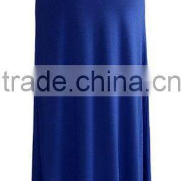 Women Solid Color Rayon Long Maxi Skirt for Women