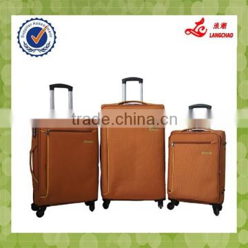 Superior Quality 3 Size 1680D Fabric Trolley Luggage/Polyester Luggage Bag Waterproof