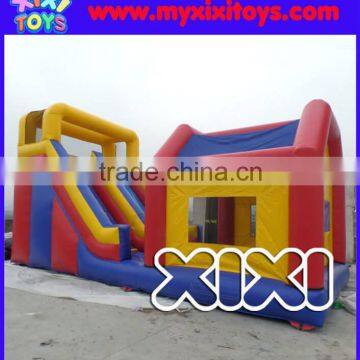 Large inflatable jumping bouncer with slide combo