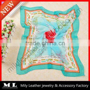 Fashion Custom Digital Printed chiffon Handkerchief