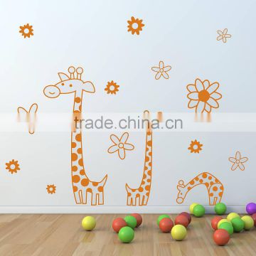 Giraffe fairyland wall stickers