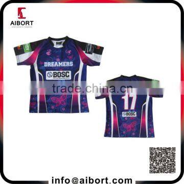 Custom sublimation rugby jersey sport t shirts OEM factory